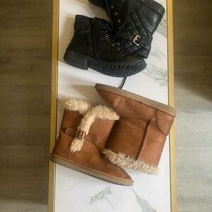 The Children's Place Black and Brown Kids Boots